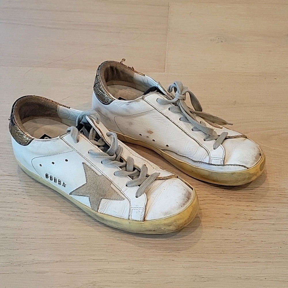Golden Goose Deluxe Brand Superstar sneakers, made in Italy, size 6
